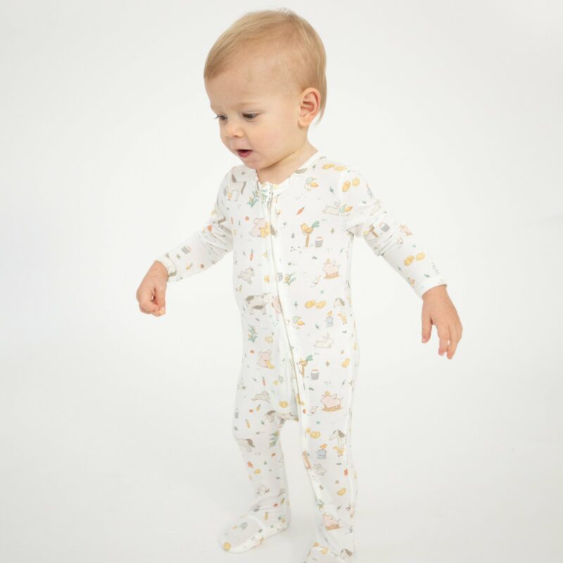 Farm Babies Bamboo Viscose Footie from Angel Dear