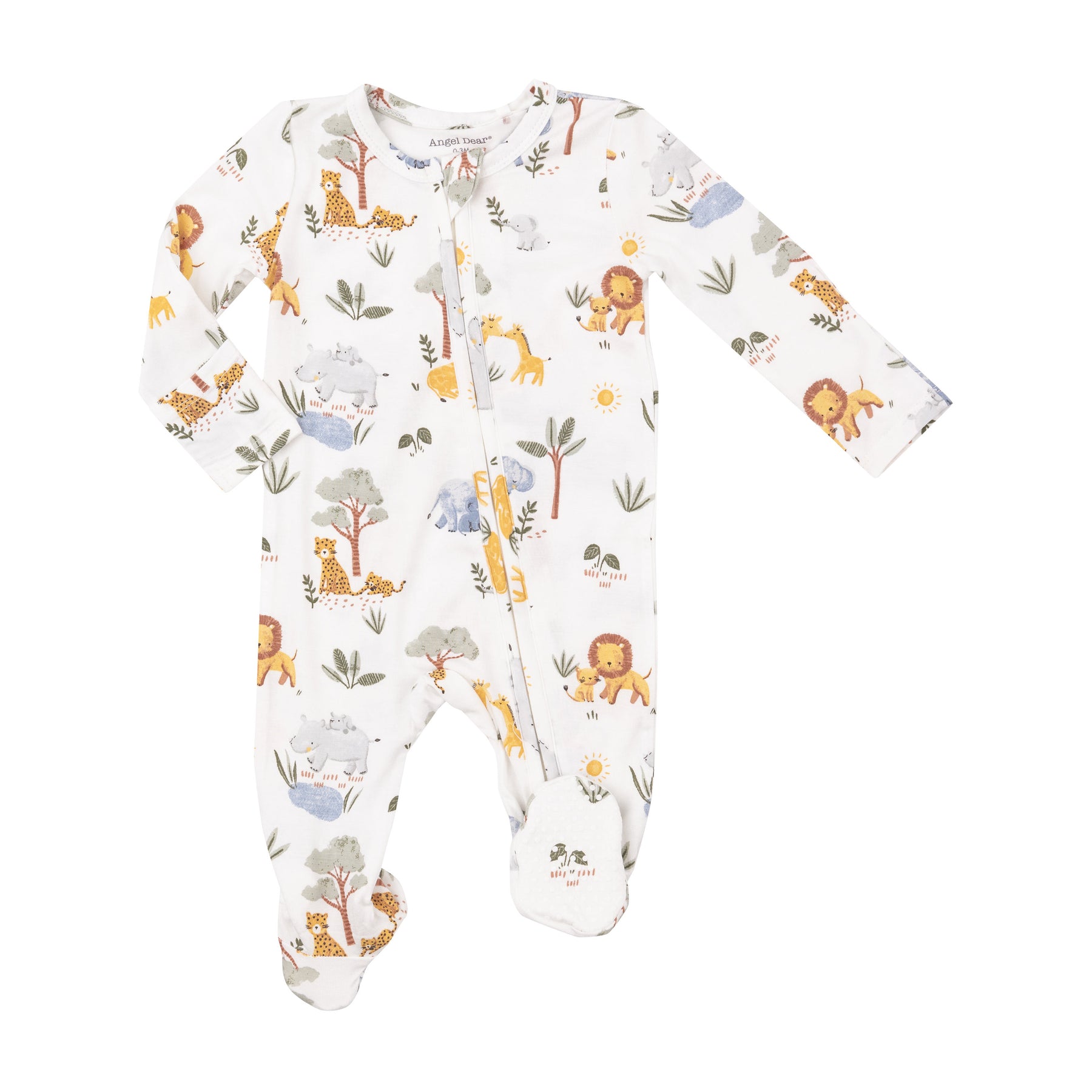 Angel Dear Painted Safari Animals Bamboo Viscose Footie