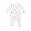 Angel Dear Elephant And Bunny Ballerinas Bamboo Viscose Ruffle Back Footie