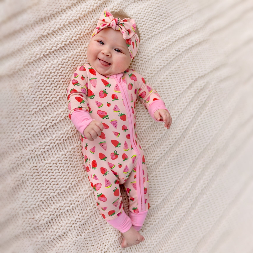 Free Birdees Sun-Kissed Berry Melon Bamboo Viscose Convertible Footie