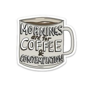 Big Moods Coffee And Contemplation Sticker Stranger Things Edition