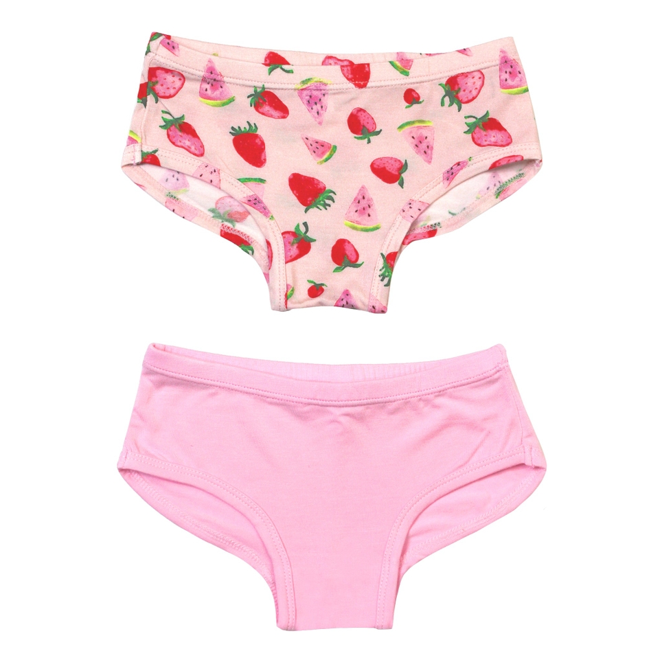 Free Birdees Sun-Kissed Berry Melon Bamboo Viscose Girls Underwear Set of 2