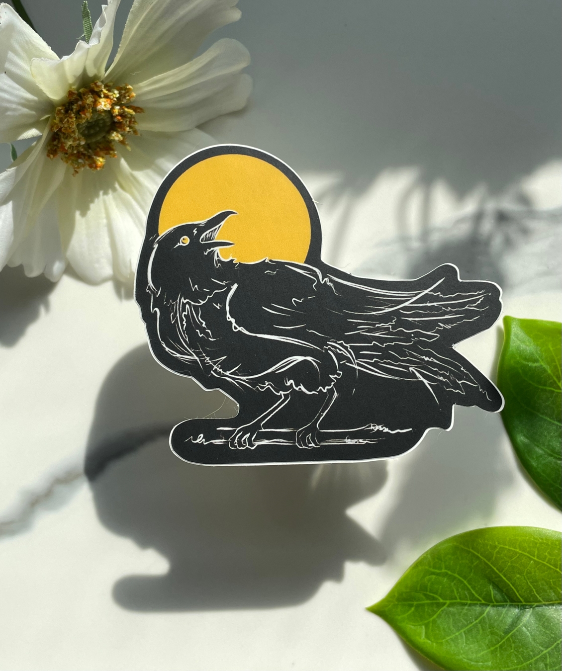 A Dresser Drawer Raven Sticker