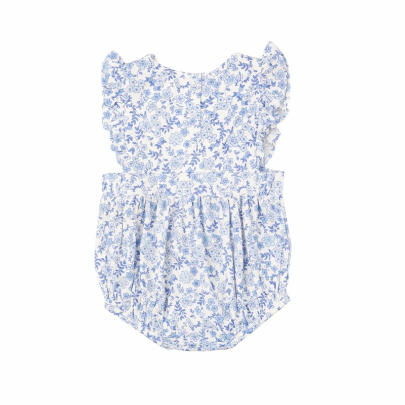 Blue Calico Floral Bamboo Viscose Sunsuit from Angel Dear