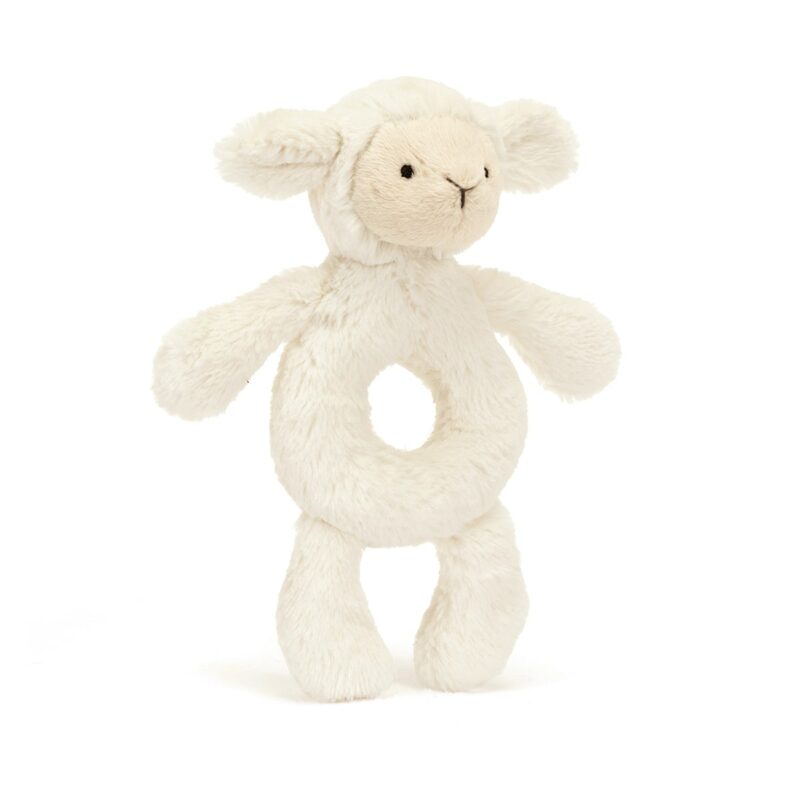 Jellycat Bashful Lamb Ring Rattle Toys