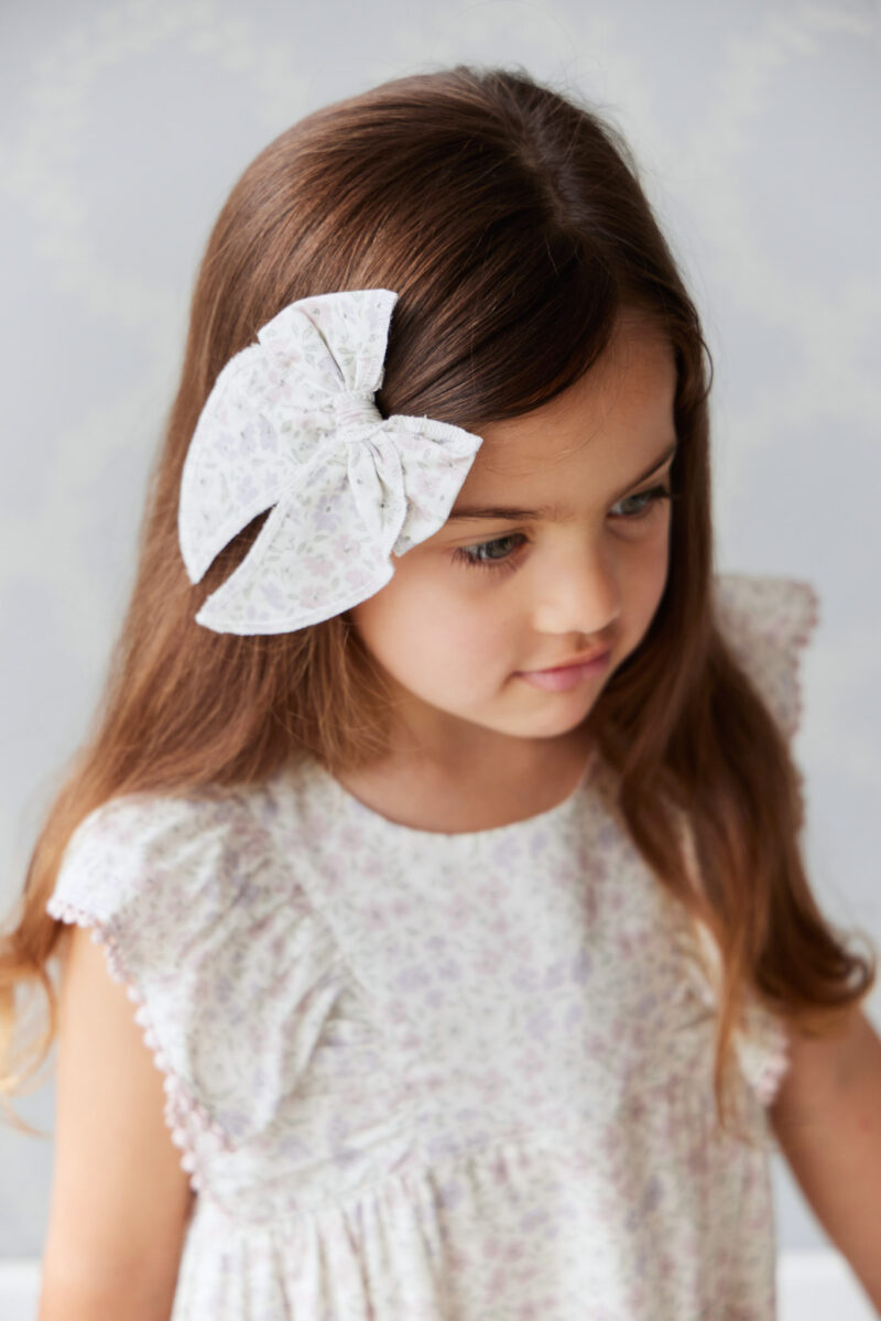 Organic Cotton Bow in Fifi Lilac  from Jamie Kay