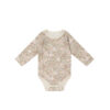 Jamie Kay Organic Cotton Long Sleeve Bodysuit in April Eggnog 