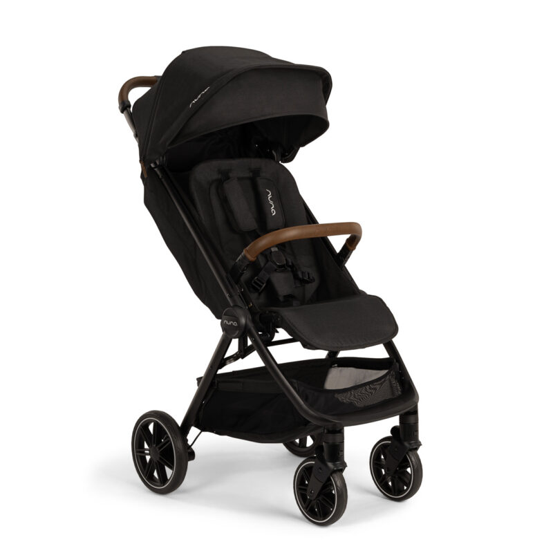 Nuna TRVL LX Travel Stroller in Caviar Black