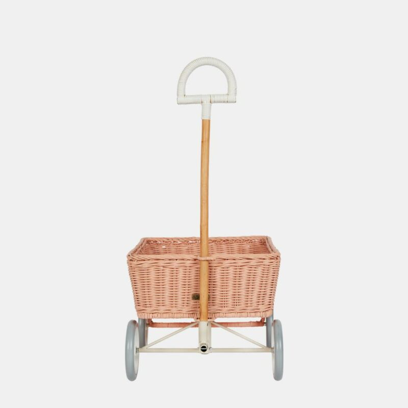 Olli Ella Rattan Wonder Wagon in Rose Toys