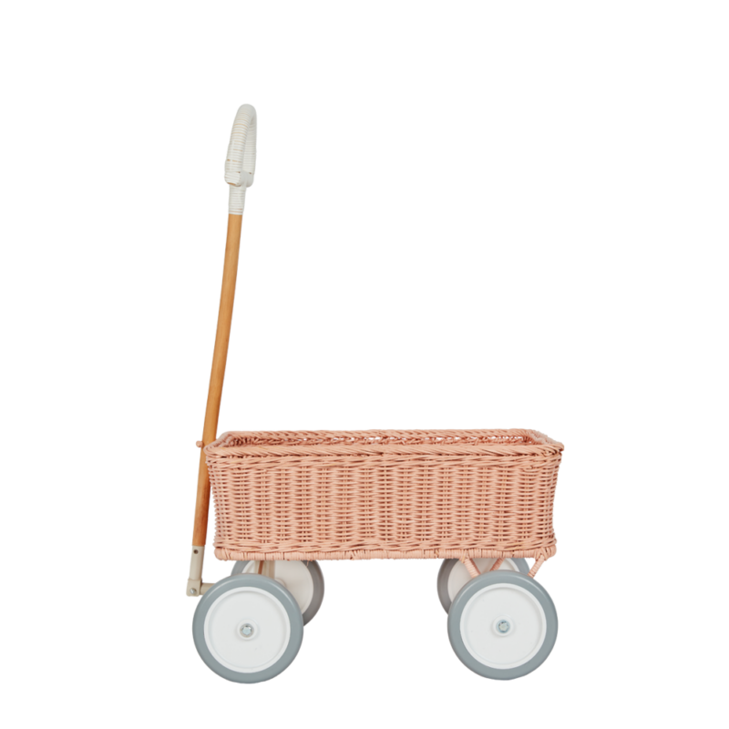 Olli Ella Rattan Wonder Wagon in Rose