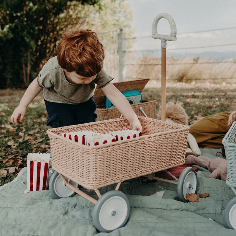 Rattan Wonder Wagon in Rose from Olli Ella