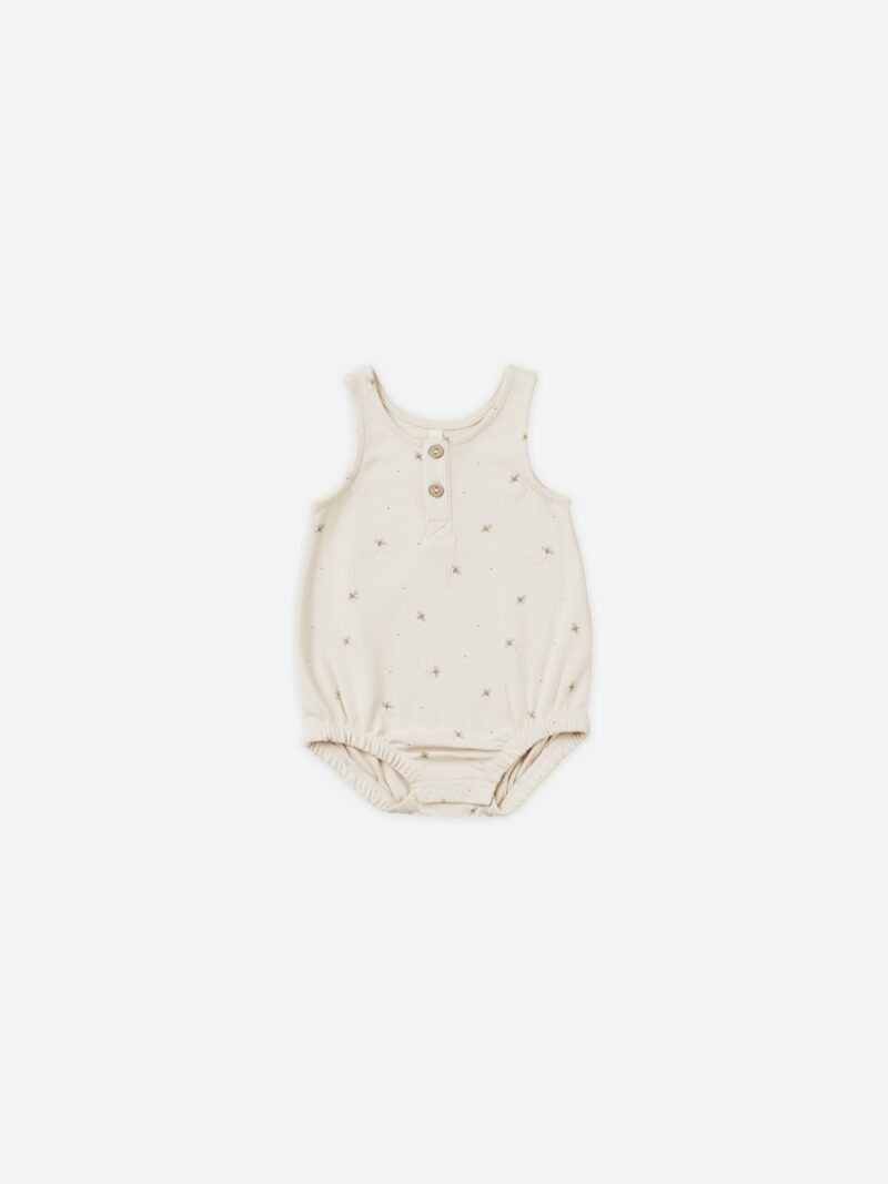 Quincy Mae Sleeveless Bubble Romper in Bees