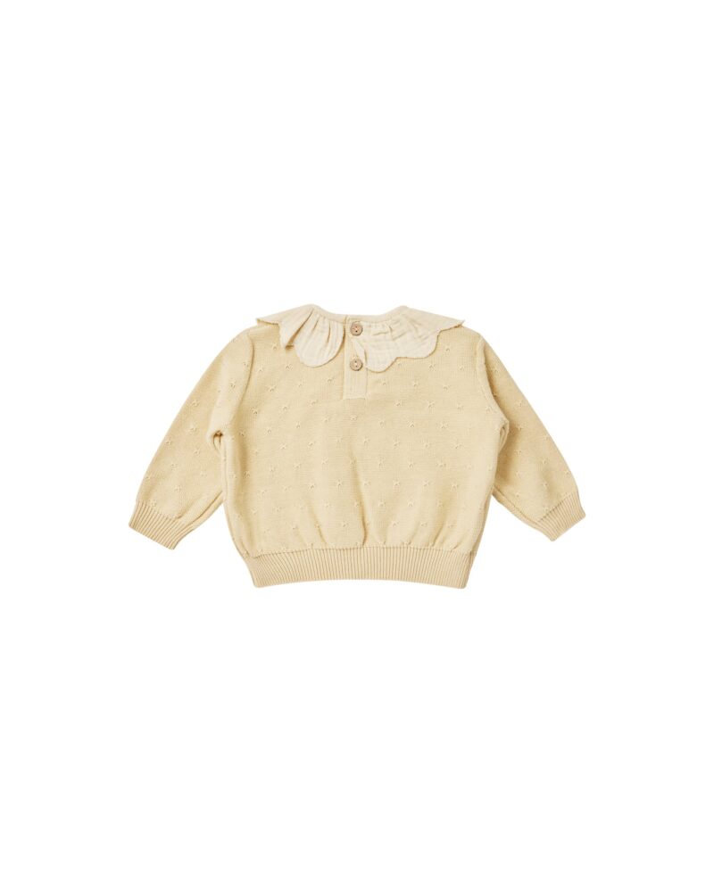 Petal Knit Sweater in Lemon from Quincy Mae