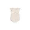 Quincy Mae Pointelle Ruffle Romper in Natural