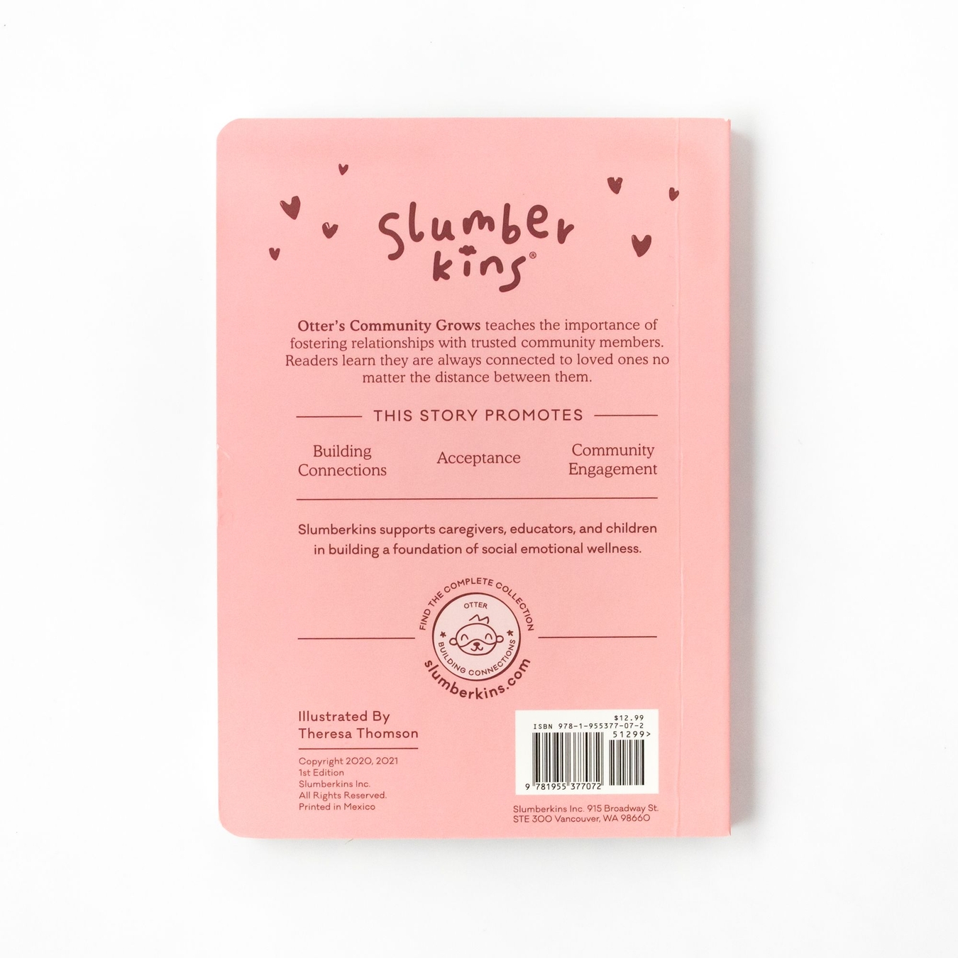 Slumberkins Otter's Heart Family Board Book