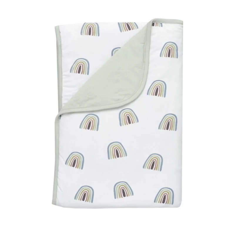 Kyte BABY Toddler Blanket in Aloe Rainbow Blossom