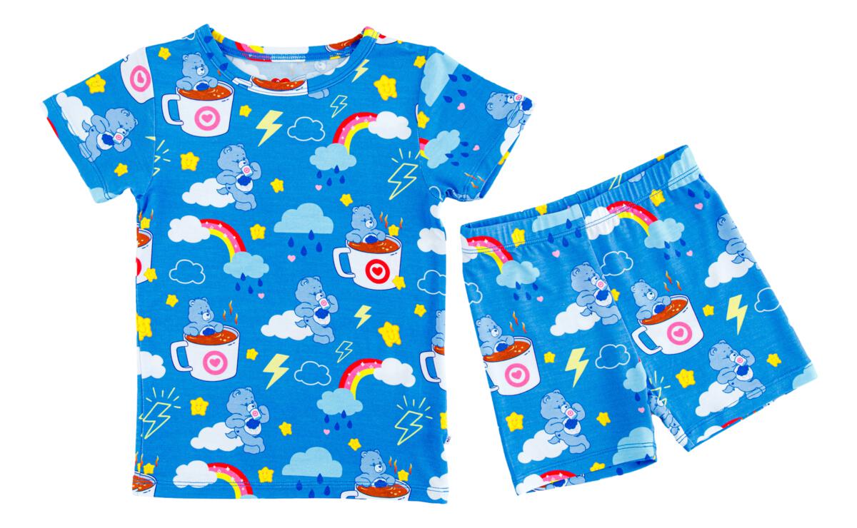 Birdie Bean Care Bears Grumpy Coffee Bamboo Viscose 2-Piece Short Sleeve Pajamas