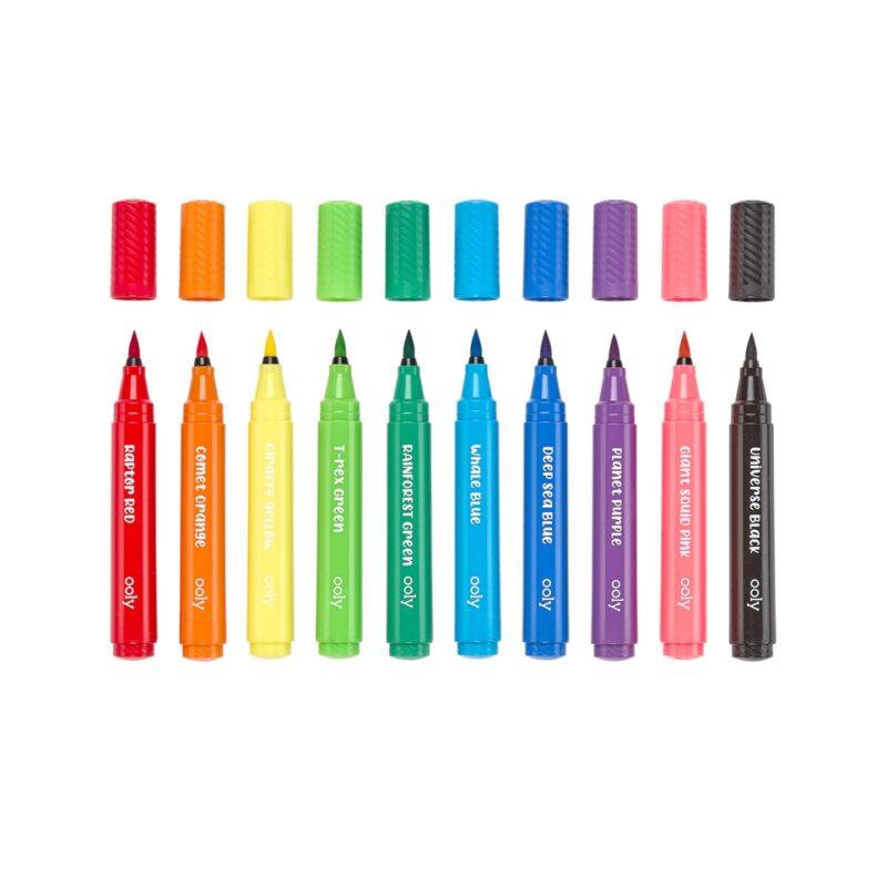 Big Bright Brush Markers Set of 10 made by OOLY
