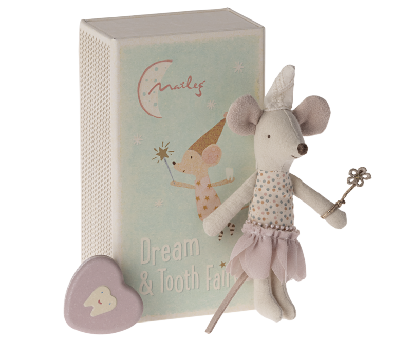 Maileg Tooth Fairy Mouse Little Sister in Matchbox