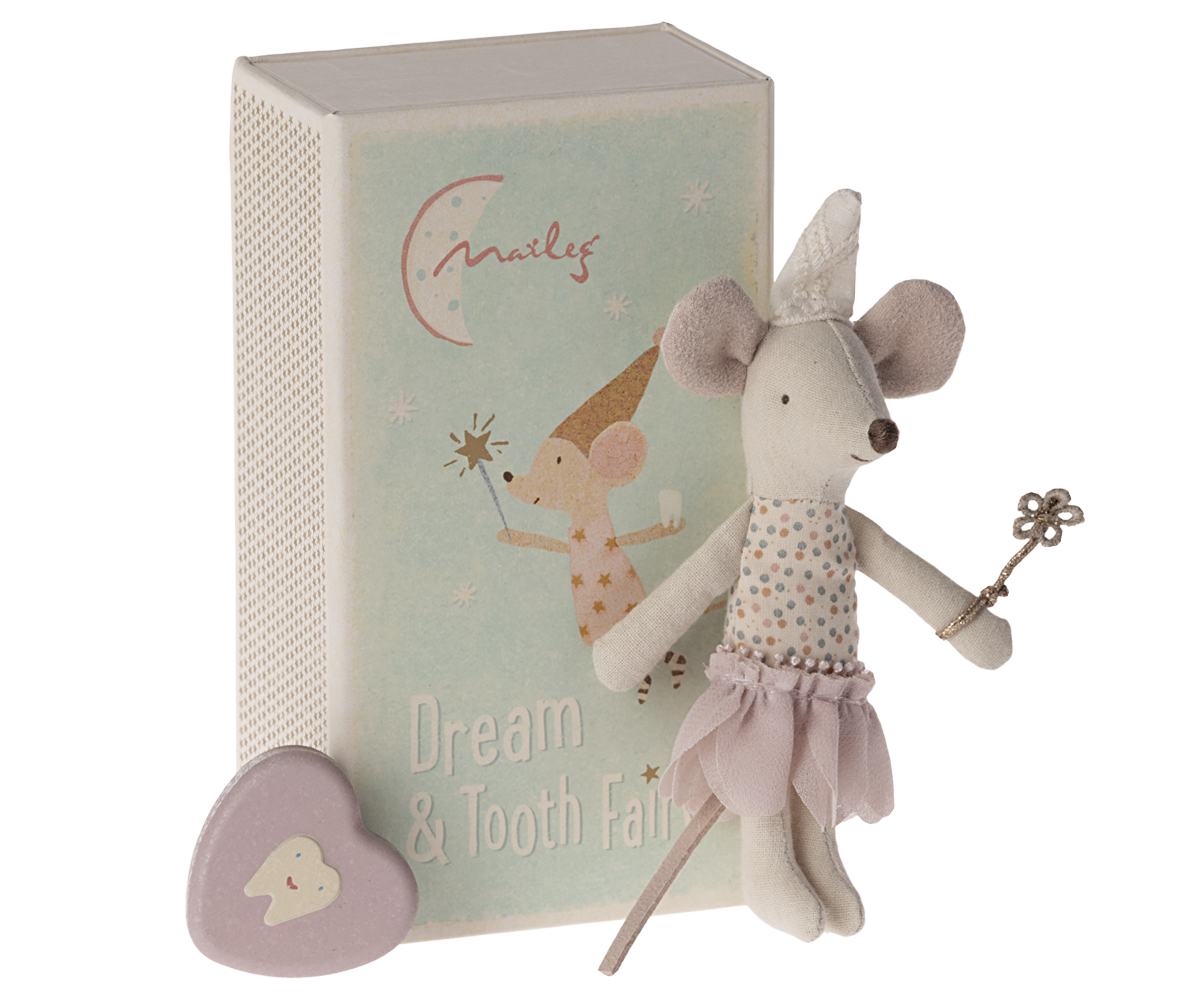 Maileg Tooth Fairy Mouse Little Sister in Matchbox