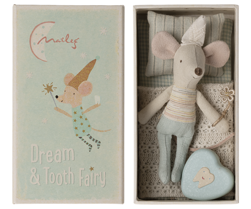 Tooth Fairy Mouse Little Brother in Matchbox from Maileg