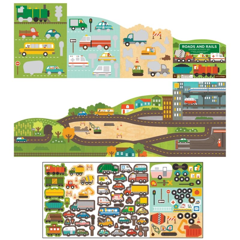 Roads & Rails Sticker Activity Set from Petit Collage