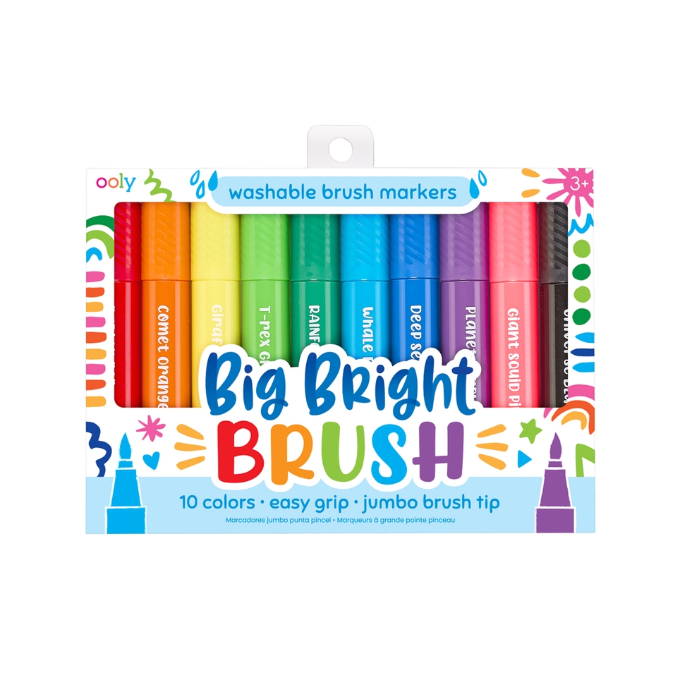 OOLY Big Bright Brush Markers Set of 10