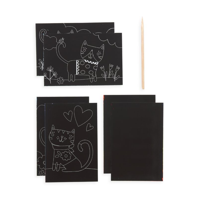 Cutie Cats Mini Scratch & Scribble Art Kit from OOLY