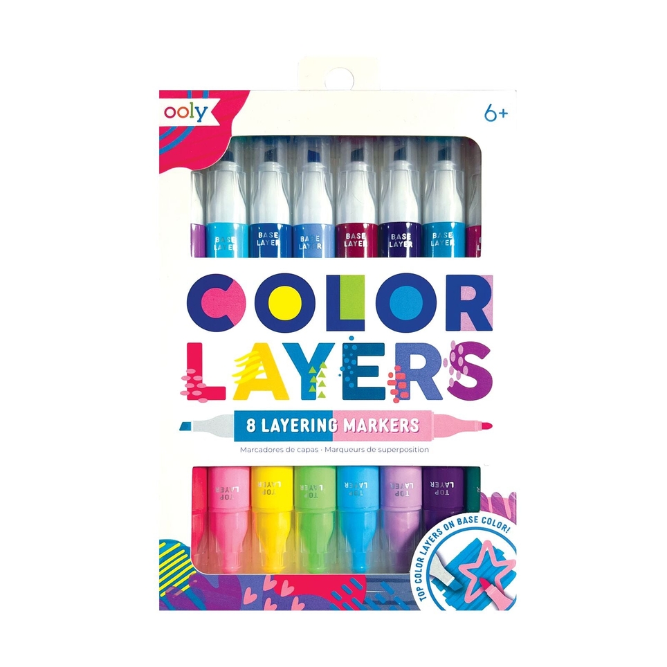 OOLY Color Layers Double-Ended Layering Markers Set of 8