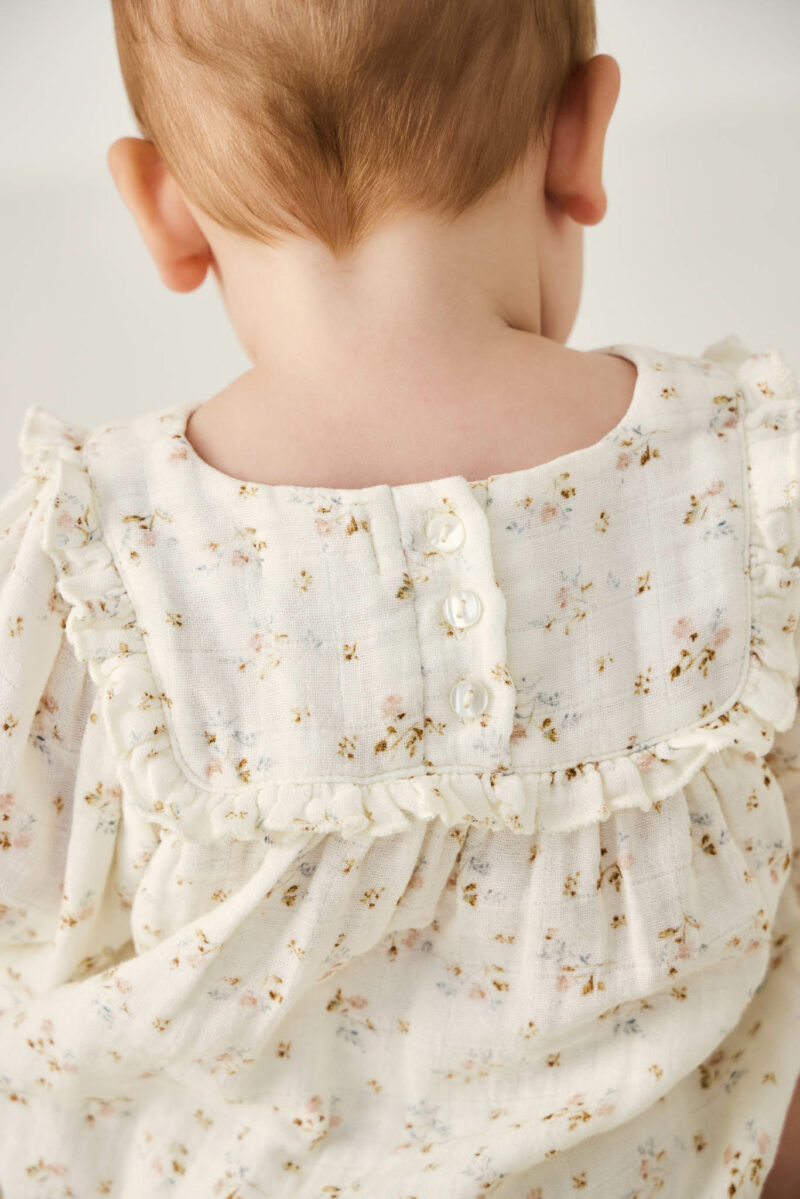 Organic Cotton Muslin Frances Playsuit In Nina Watercolour Floral from Jamie Kay