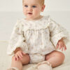 Jamie Kay Organic Cotton Muslin Frances Playsuit In Nina Watercolour Floral