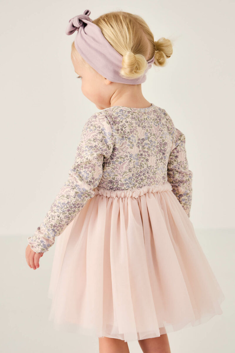 Anna Tulle Dress In April Floral Mauve from Jamie Kay