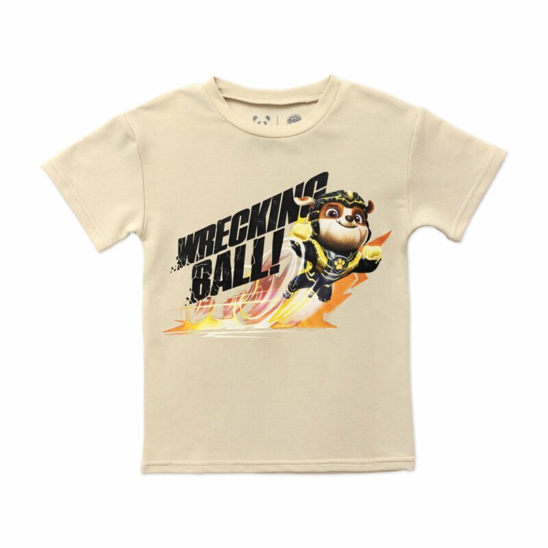 Paw Patrol Mighty Movie Rubble Oat Bamboo Kids T-Shirt