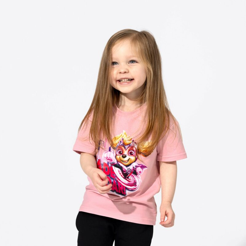 Bellabu Bear Paw Patrol Mighty Movie Skye Dusty Rose Bamboo Kids T-Shirt