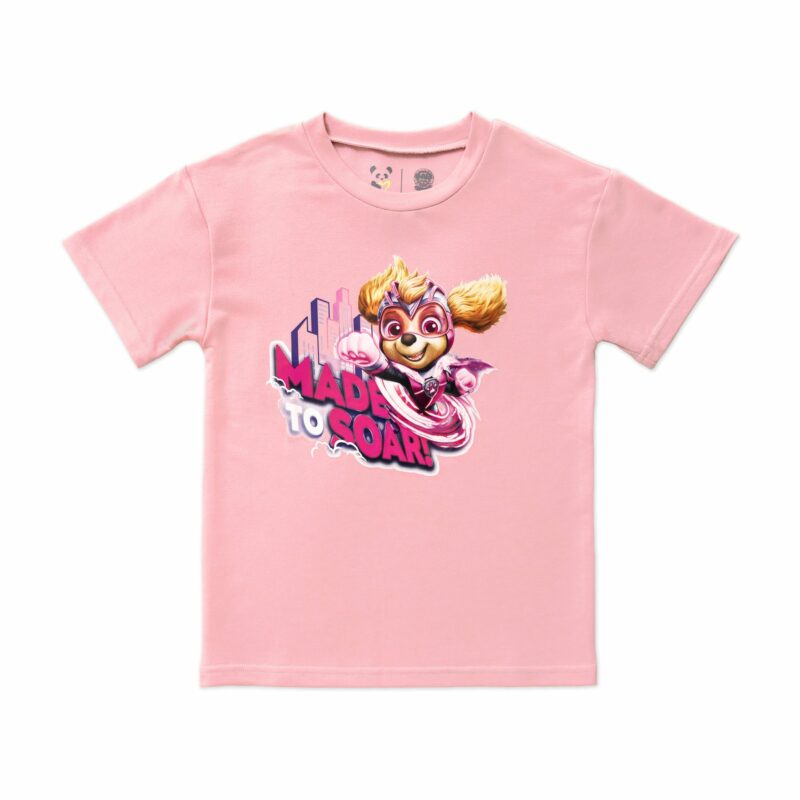 Paw Patrol Mighty Movie Skye Dusty Rose Bamboo Kids T-Shirt available at Blossom