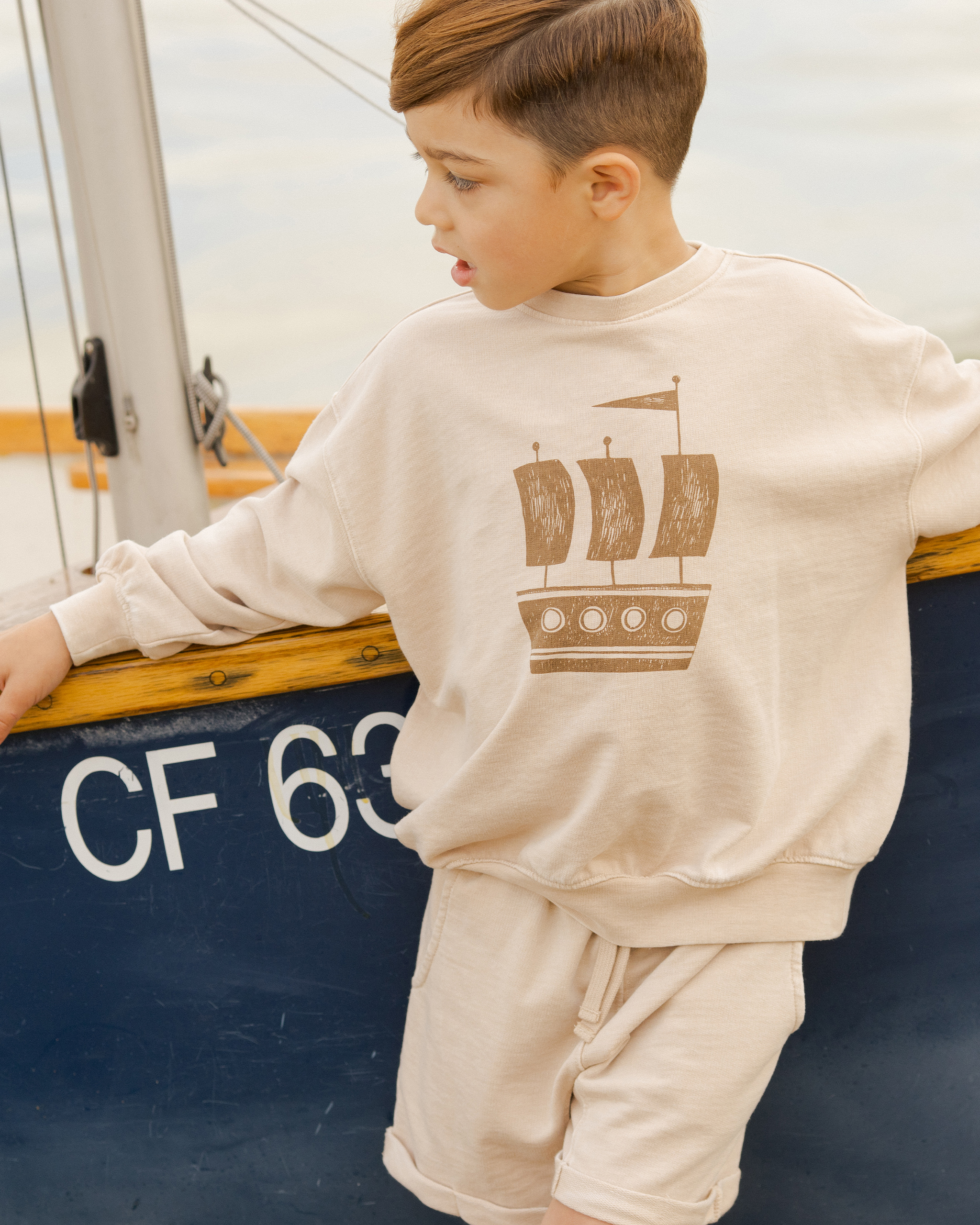 Rylee + Cru Relaxed Sweatshirt In Ship