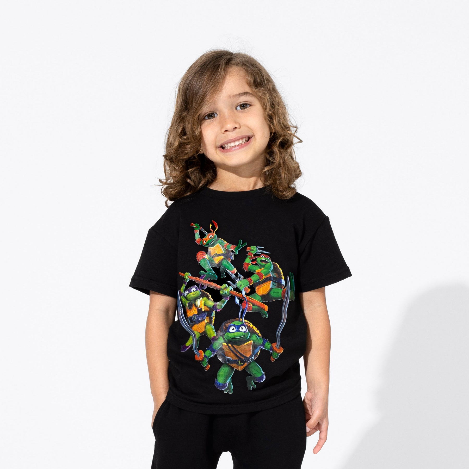 Bellabu Bear Teenage Mutant Ninja Turtle Mutant Mayhem Obsidian Black Bamboo T-Shirt