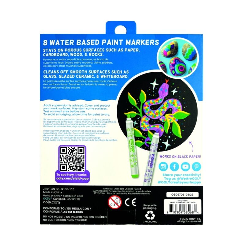 Vivid Pop! Water Based Paint Markers from OOLY