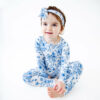 Dreamiere Something Blue Bamboo Viscose Ruffle Convertible Footie