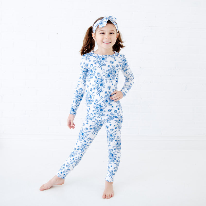 Dreamiere Something Blue Bamboo Viscose Two Piece Pajamas Set