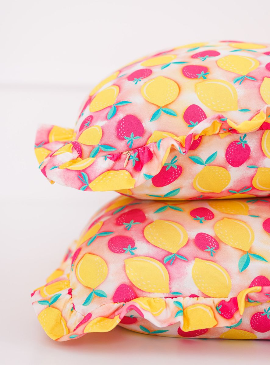 Birdie Bean Summer Bamboo Viscose Ruffle Zipper Pillowcase Set