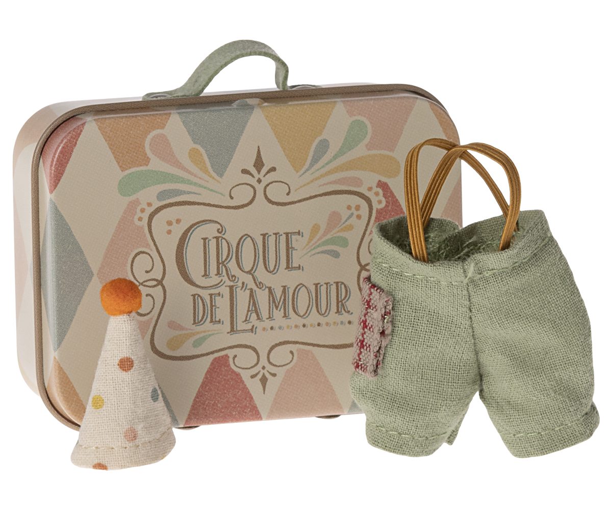 Maileg Clown Clothes in Suitcase for Little Brother Mouse