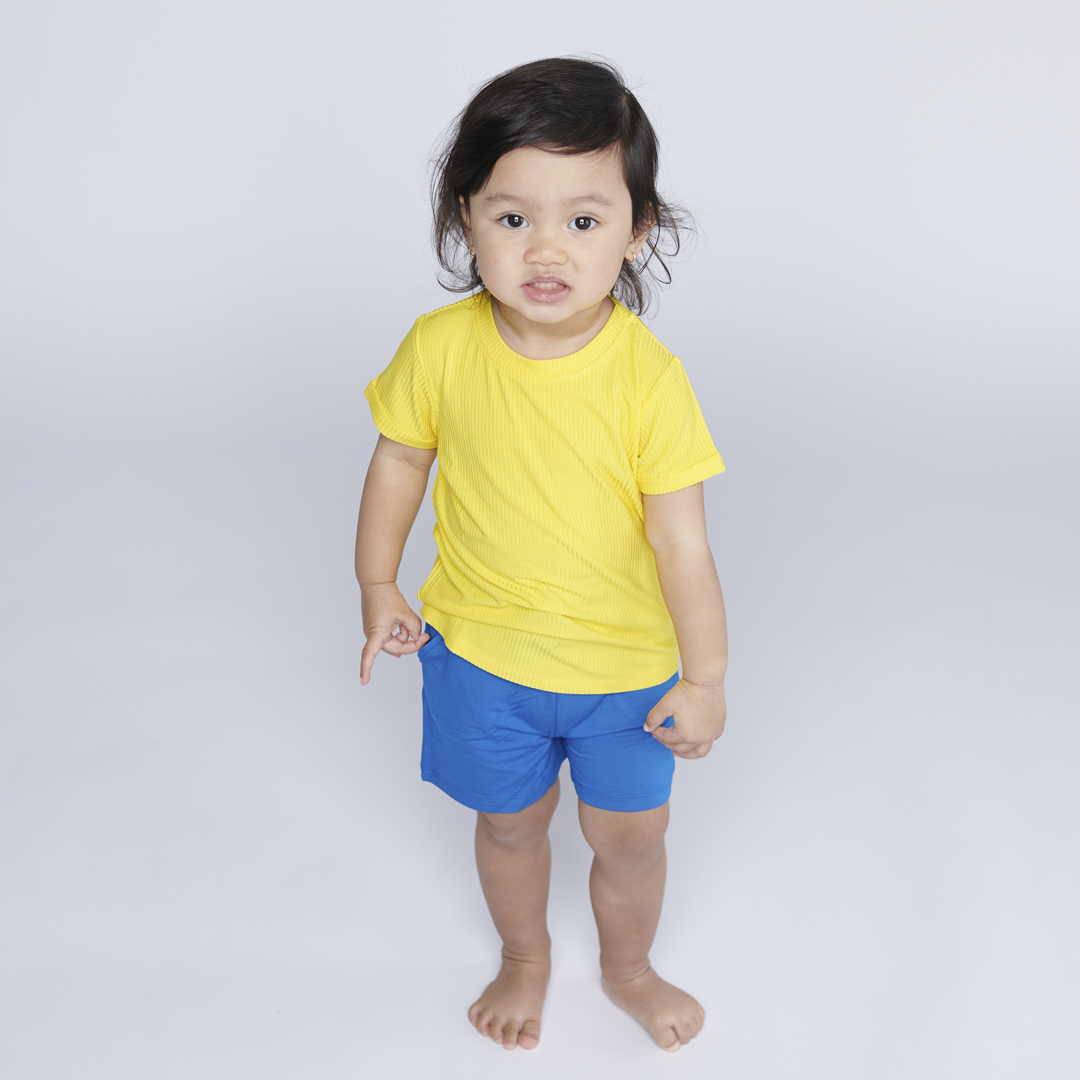 Hanlyn Collective Sunshine Yellow Little Ribbed Bamboo Lyocell T-Shirt