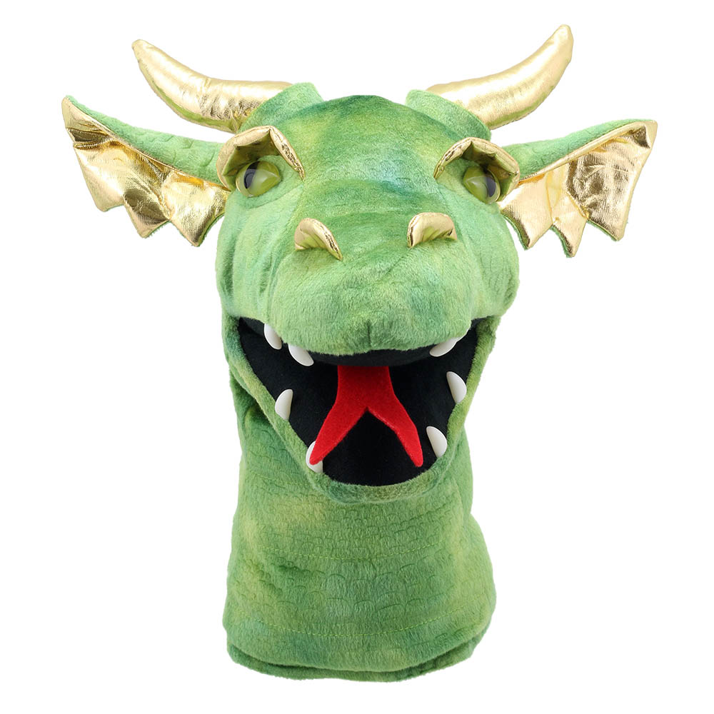 The Puppet Company Green Dragon Head Hand Puppet