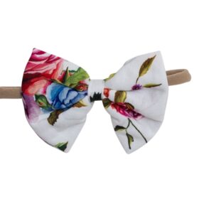 Stone and Rose Amelia Bow Headband in Wild Rose