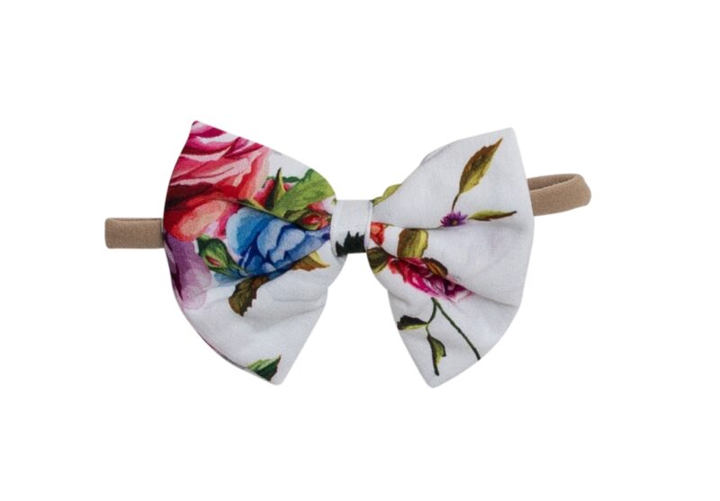 Stone and Rose Amelia Bow Headband in Wild Rose