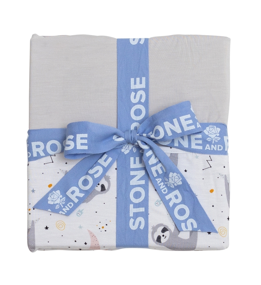 Stone and Rose Georgie Sloth Reversible Blanket