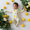 Zippered Footie in Lemon from Kyte BABY