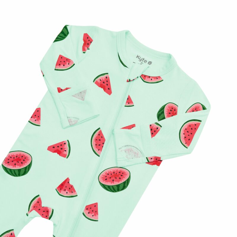 Zippered Footie in Watermelon