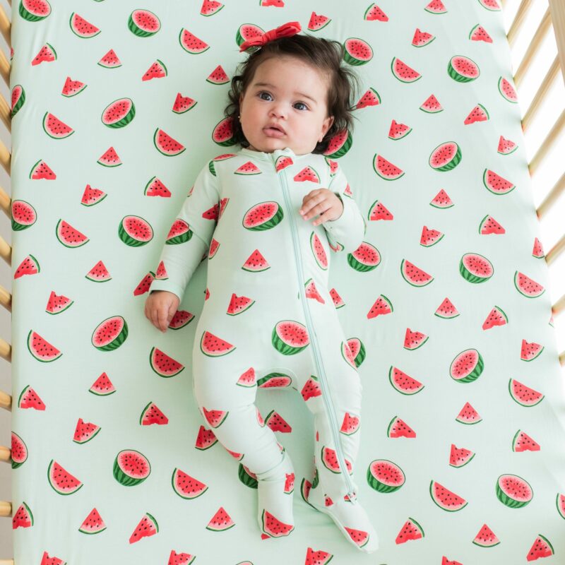 Zippered Footie in Watermelon from Kyte BABY